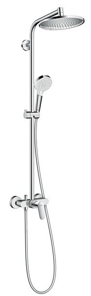 Showerpipe Hansgrohe Crometta S240 1 jet crom cu baterie dus inclusa