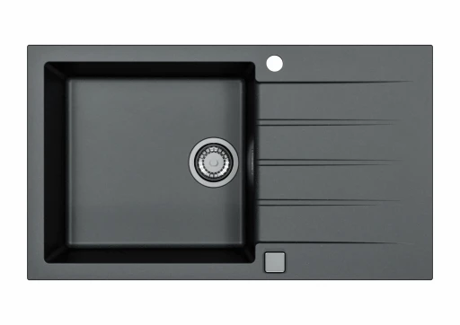 Chiuveta bucatarie compozit cuva mare negru carbon Alveus Cadit 40