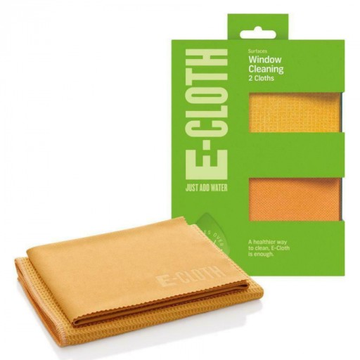 Set Doua Lavete Premium E-Cloth din Microfibra pentru Geamuri, Rame PVC, Pervaze, 40 X 40 cm
