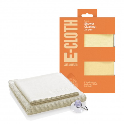 Set Doua Lavete Premium E-Cloth din Microfibra pentru Curatare si Lustruire Cabina de Dus, 32 x 32 cm,