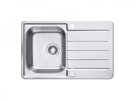 Chiuveta bucatarie inox satin cu picurator, reversibila, Alveus Line Max 80