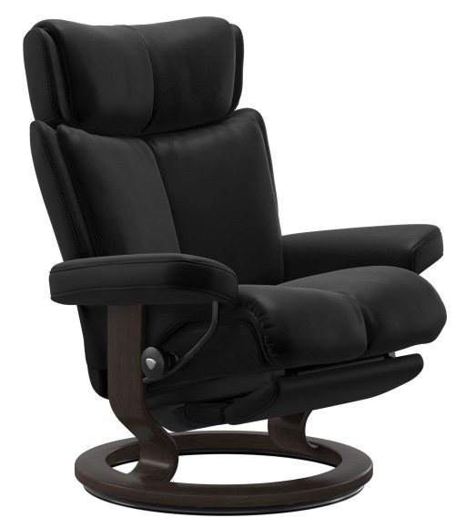 Fotoliu recliner Stressless Magic Classic Power cadru wenge tapiterie piele Batik Black