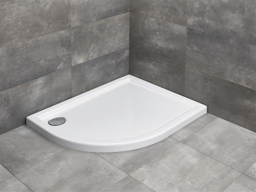 Cadita de dus asimetrica Radaway Tasos E 100x80cm orientare dreapta