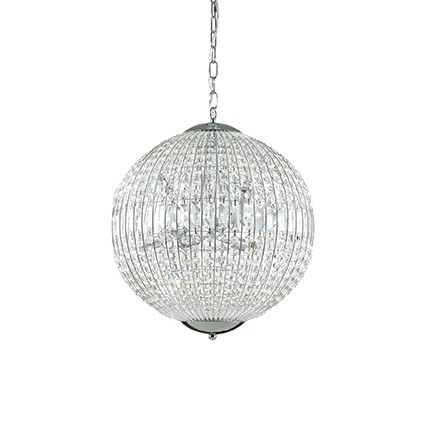 Suspensie Ideal Lux Luxor SP8 8x40W 50x80-180cm crom