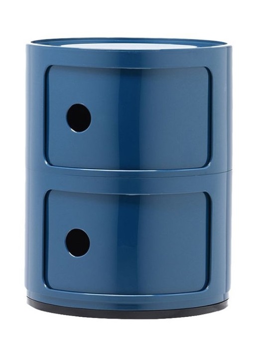 Comoda modulara Kartell Componibili 2 design Anna Castelli Ferrieri albastru
