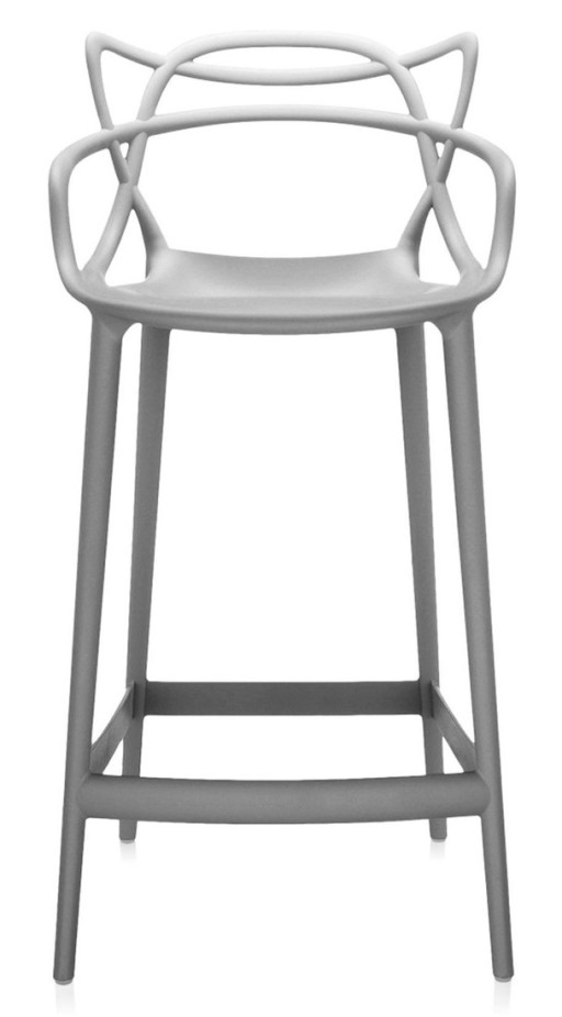 Scaun inalt Kartell Masters Stool design Philippe Starck & Eugeni Quitllet 65cm gri