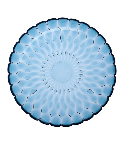 Platou Kartell Jelly design Patricia Urquiola 45cm albastru transparent