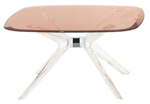 Masuta Kartell Blast design Philippe Starck 80x80cm h40cm crom-roz transparent