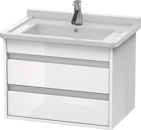 Dulap baza Duravit Ketho 65x46.5cm 2 sertare inchidere lenta alb lucios