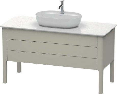 Dulap baza Duravit Luv 1338x570mm cu doua sertare fara blat taupe satinat mat lacuit