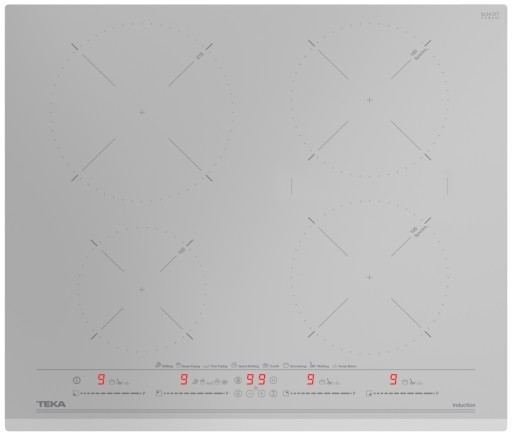 Plita inductie incorporabila Teka IZC 64630 cu 4 zone 60cm MultiSlider Touch Control Steam Grey