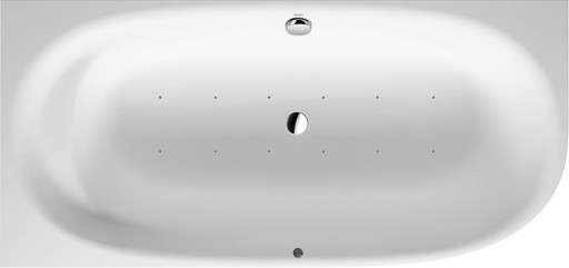Cada asimetrica cu hidromasaj Duravit Cape Code 190x90 cm orientare stanga alb