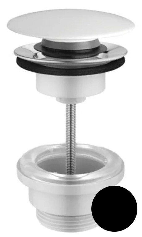 Ventil click-clack pentru lavoare Hatria capac ceramic negru mat