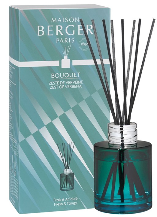 Difuzor parfum camera Maison Berger Bouquet Dare Bleu & Vert cu parfum Zeste de Verveine 115ml