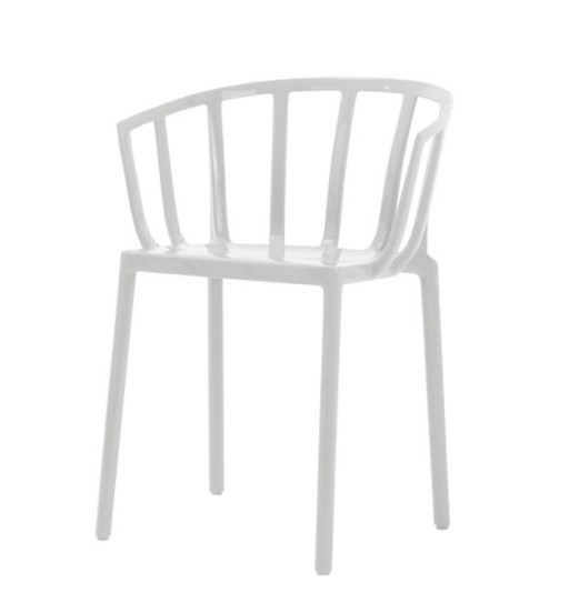 Set 2 scaune Kartell Venice design Philippe Starck alb
