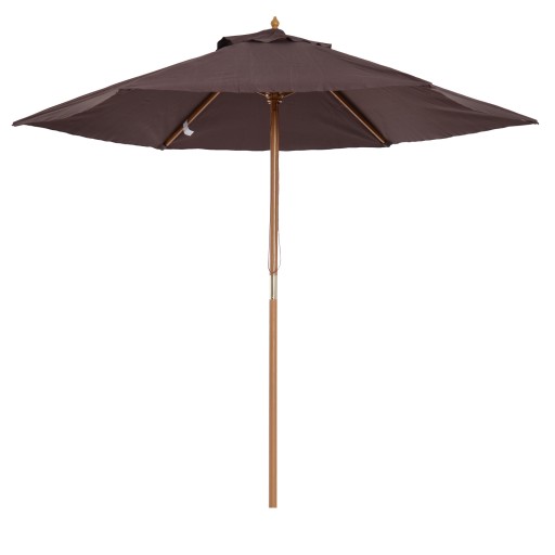 Outsunny Umbrelă de Soare pentru Grădină, Structură din Lemn, Φ250 cm, Ideală pentru Exterior | Aosom Romania