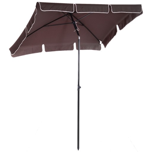 Umbrela Parasolarar dreptunghiulara Outsunny 200×125×235cm Maro | Aosom RO