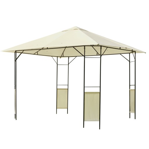 Pavilion Gazebo pentru Grădină Outsunny Alb din Metal 3x3m | Aosom RO