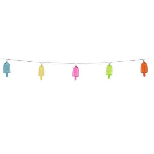 Ghirlanda cu 10 Led-uri Party Ice Cream, 43 cm, polipropilena, multicolore