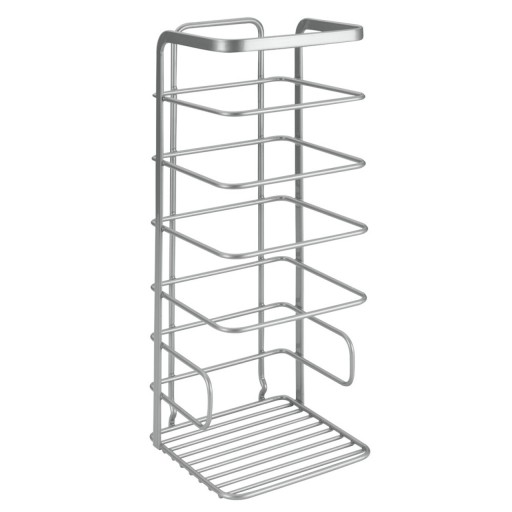 Suport pentru hartie igienica Viva, Metaltex, 13x13x34 cm, metal/ invelis din polytherm, argintiu