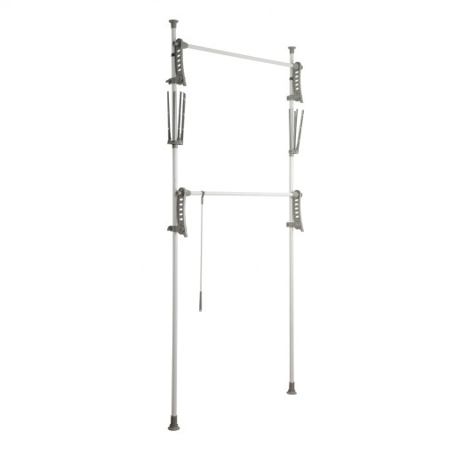 Suport pentru haine Herkules Twin, Wenko, 116 x 165 cm, extensibil, inox/polipropilena