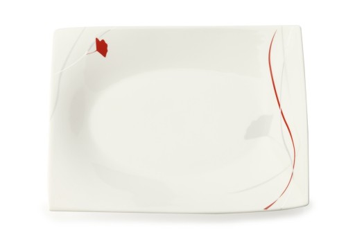 Farfurie Passion, Maxwell &amp; Williams, 25 x 35 cm, portelan, alb/rosu