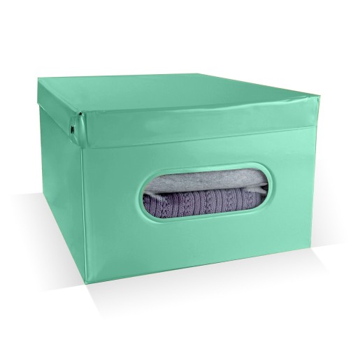 Cutie de depozitare Nordic, Compactor, 50x38.5x24 cm, PVC/carton, verde