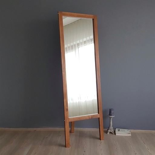 Oglinda de podea Cheval A42, Neostill, 55 x 3.2 x 170 cm, lemn masiv, walnut