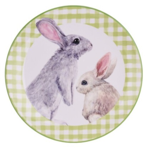 Platou pentru servire Bunny, Ø24 cm, dolomit, verde