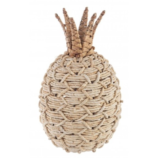 Decoratiune, Guadalupa Pineapple, Bizzotto, 22x38 cm, frunze de porumb