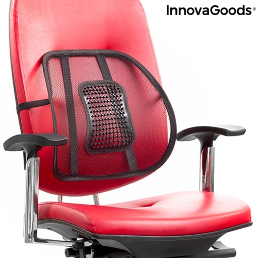 Suport lombar portabil respirabil Backonfy InnovaGoods, 40x37x10 cm