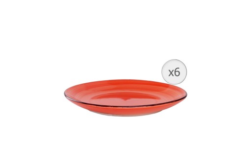 Set 6 farfurii pentru desert Gala Orange, Heinner, Ø19 cm, ceramica, portocaliu