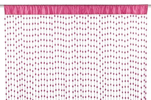 Perdea din snur Little Balls, Bizzotto, 140x280 cm, fucsia