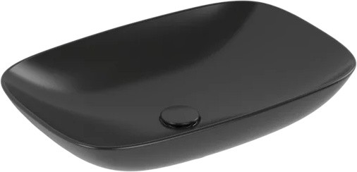 Lavoar tip bol Villeroy&Boch Loop&Friends 62x42cm cu preaplin material TitanCeram montare pe blat CeramicPlus negru mat