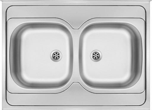 Chiuveta bucatarie inox cu doua cuve crom satin Deante Tango