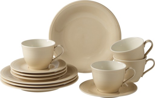 Set servire Villeroy & Boch Color Loop Coffee Sand 12 piese