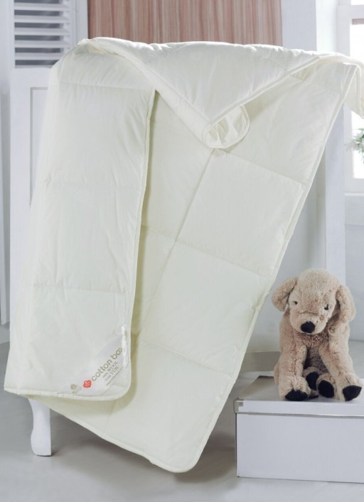 Pilota de pat pentru copii din 100% bumbac, 95x145 cm, Cotton Box Kids, ecru