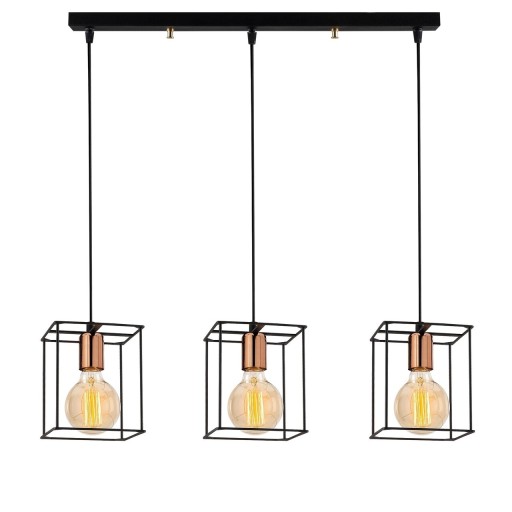 Lustra Selimiye N-1174, Noor, 65 x 109 cm, 3 x E27, 100W, negru