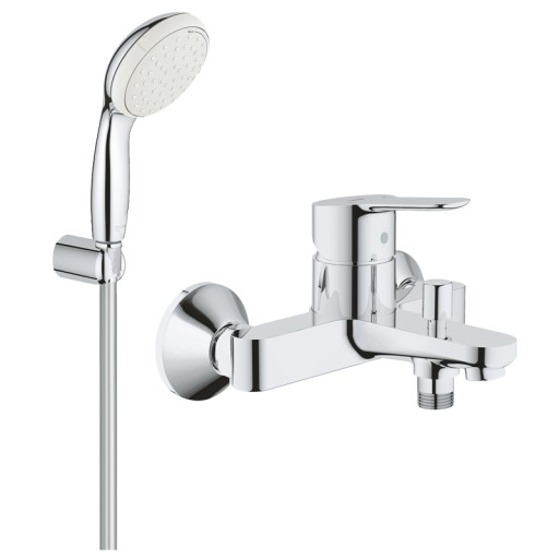 Pachet: Baterie cada/dus Grohe Bau Edge -23334000+Set dus Grohe New Tempesta 100-27799001