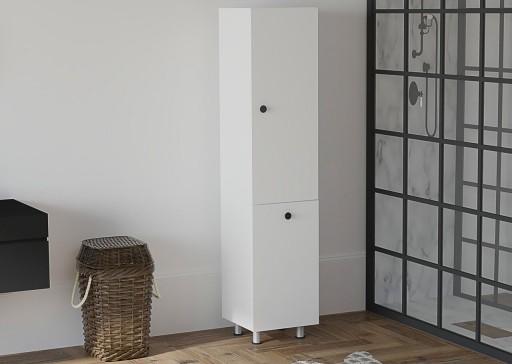 Dulap de baie Lipa, Puqa Design, 35x31.9x154.8 cm, alb