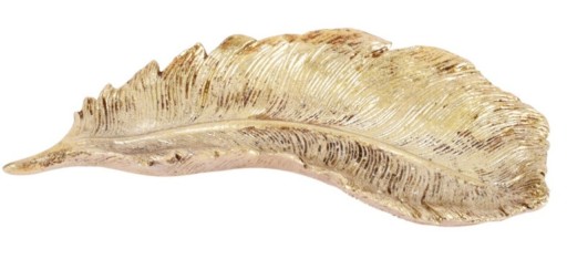 Platou Feather, 21x10x2.5 cm, poliston, auriu