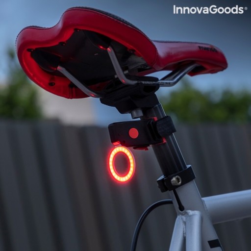 Lumina LED spate pentru bicicleta Biklium InnovaGoods, Ø6 x 3.5 cm