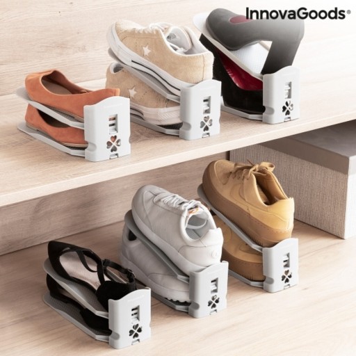Set 6 organizatoare de pantofi reglabile, Sholzzer InnovaGoods, 10x17x26 cm