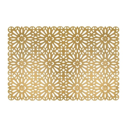 Suport farfurie Tropical, Ambition, 30x45 cm, PVC, auriu