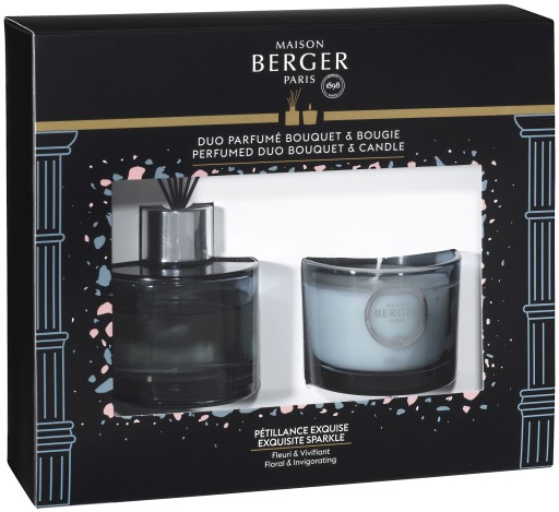 Set Maison Berger mini Duo Olympe cu difuzor parfum 80ml + lumanare parfumata 80g Exquisite Sparkle