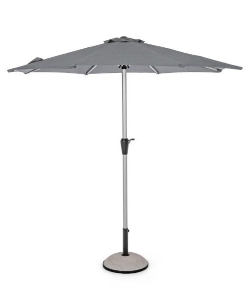 Umbrela pentru gradina / terasa, Vienna, Bizzotto, Ø 250 cm, stalp Ø 48 mm, aluminiu/poliester, gri inchis