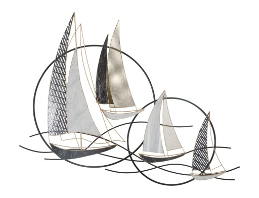Decoratiune de perete Vela, Mauro Ferretti, 123x100 cm, fier, multicolor