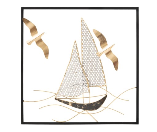 Decoratiune de perete Vela, Mauro Ferretti, 50x50 cm, fier, multicolor