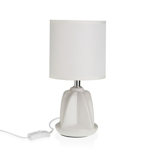 Lampa de masa Adam, Versa, 13 x 10.5 x 29 cm, 1 x E14, 25W, ceramica, alb