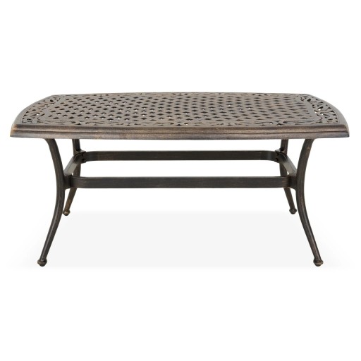 Masuta cafea, Sorrento, 107x65x47 cm, aluminiu, bronz